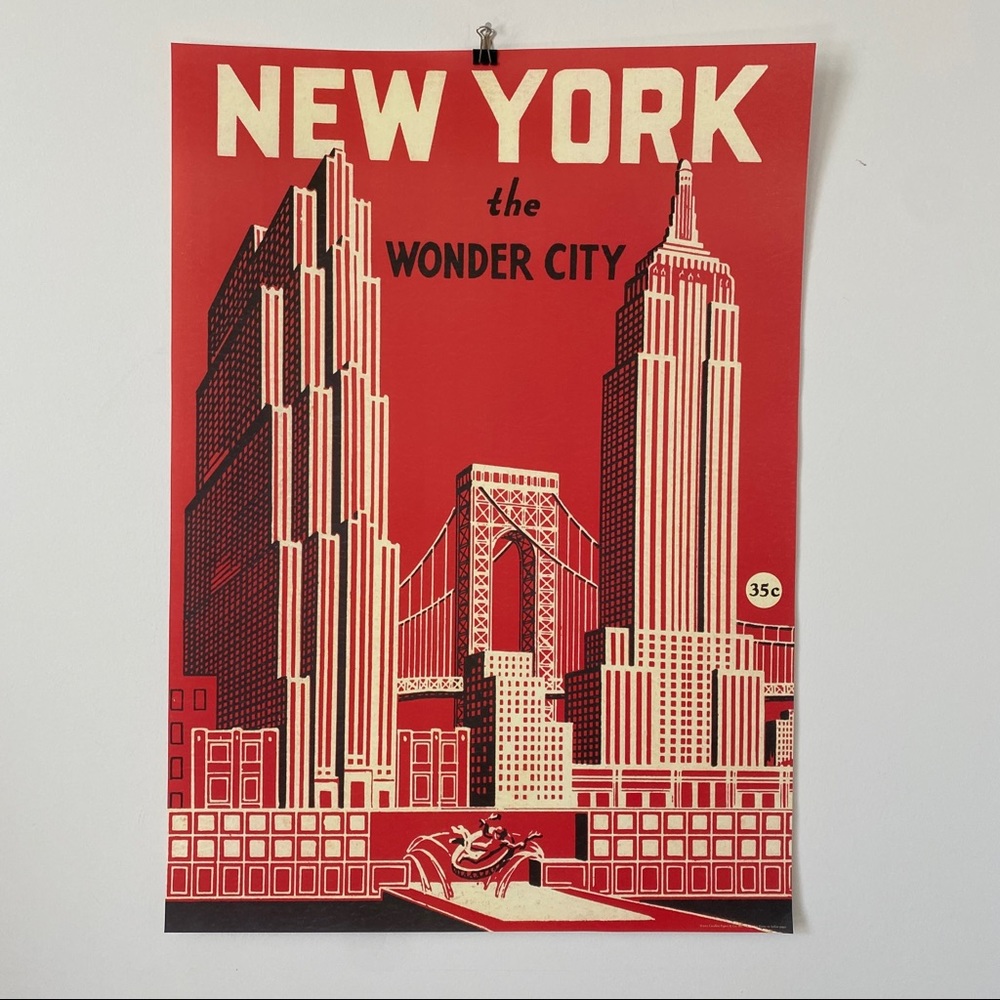 Cavallini New York Wonder City 20” x 28” Poster